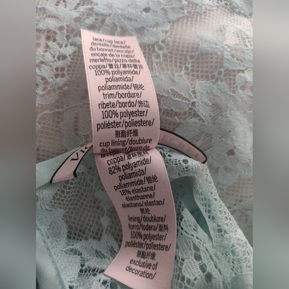 Victorias Secret Slip Dress Womens Size LARGElace Aqua Fairycore Dainty Feminine - Picture 10 of 10